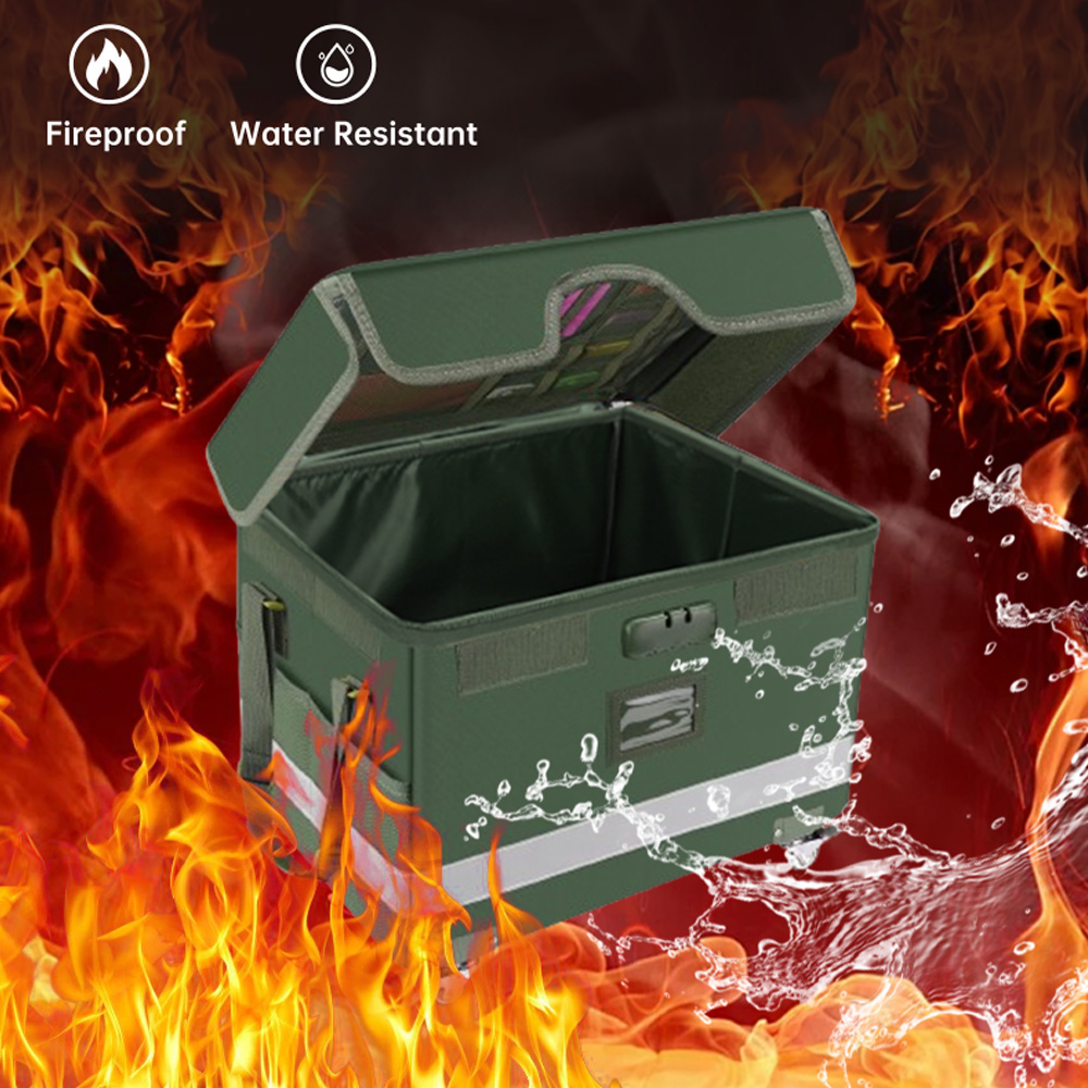 Fire Safe Document - 耐火保管ボックス セーフドキュメントボックス 車輪付き コンビネーションロック 防水 ポータブル
