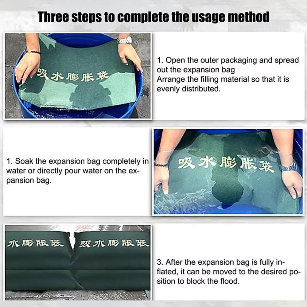 Flood Barrier Bag - 1 個再利用可能な吸水性土嚢 25 × 50 センチメートル