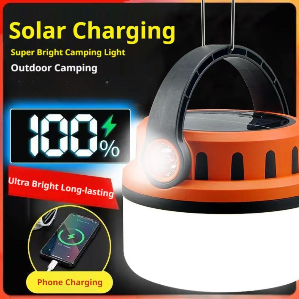 Power Outage Light - 吊り下げフック付きソーラー充電式キャンプランタン、超長持ちLEDテントライト、屋外用緊急停電ランプ