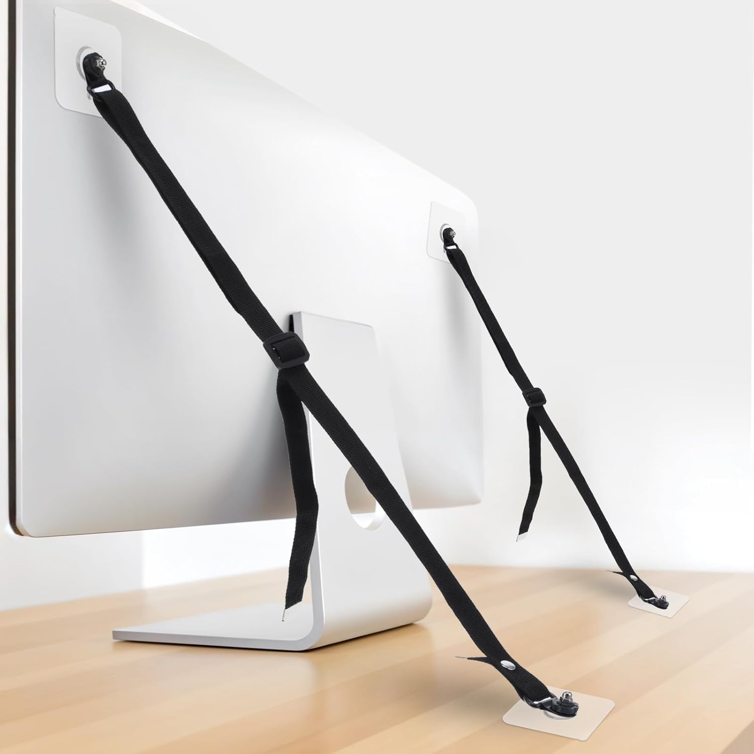 調節可能なテレビ安全ストラップ、穴あけ不要の接着式家具固定具 - Earthquake Anchor Strap のレビューと価格