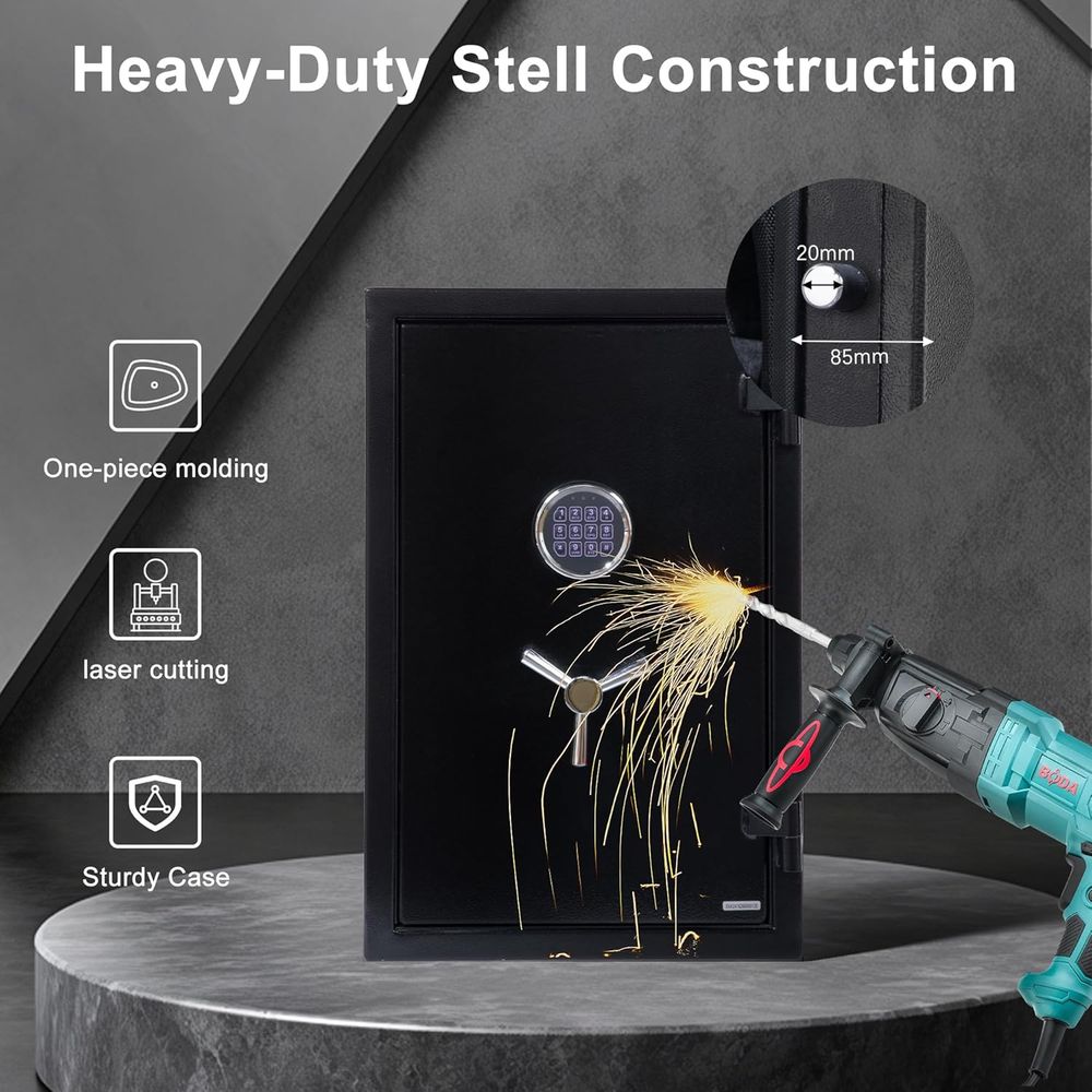 大型ハンドガン用金庫（デジタルロック付き）、1400 ° F - Fire Safe Document のレビューと価格