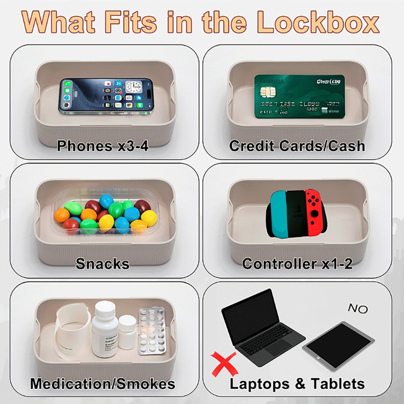 タイマーロックボックス 電子ロック可能なコンテナ 自己規律  - Medicine Cabinet Lock のレビューと価格