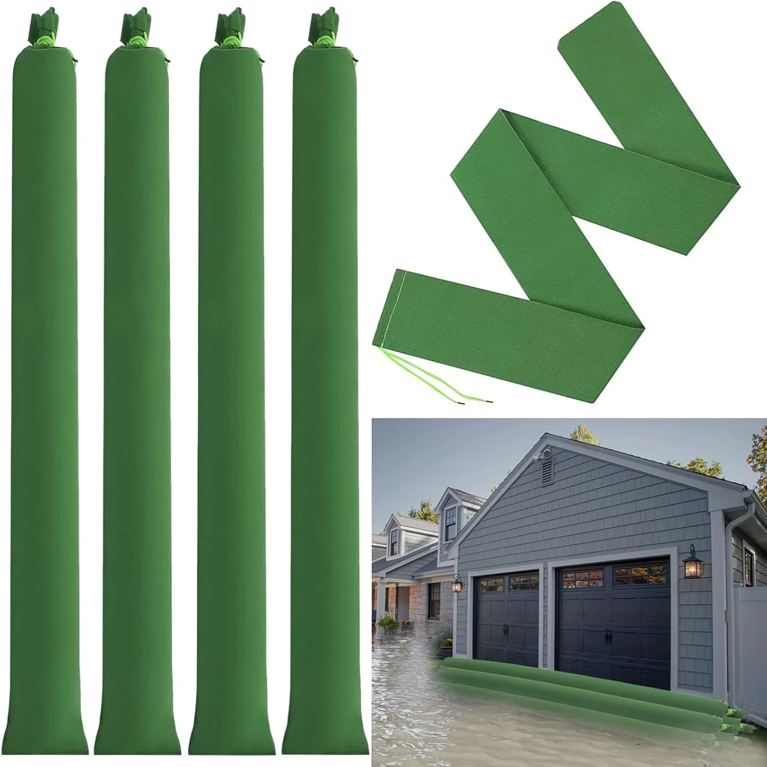 2 個の土嚢肥厚ロングキャンバス土嚢頑丈な水バリア大型土嚢再 - Flood Barrier Bag のレビューと価格