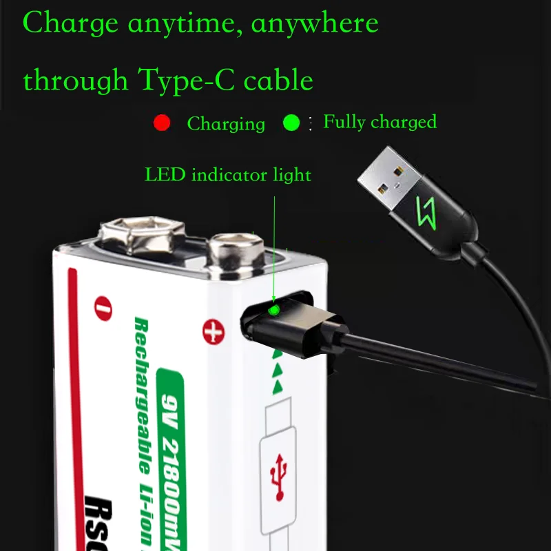 Rscrola 9V 21800mWhリチウムイオン充電式バ - Smoke Detector Interconnected のレビューと価格