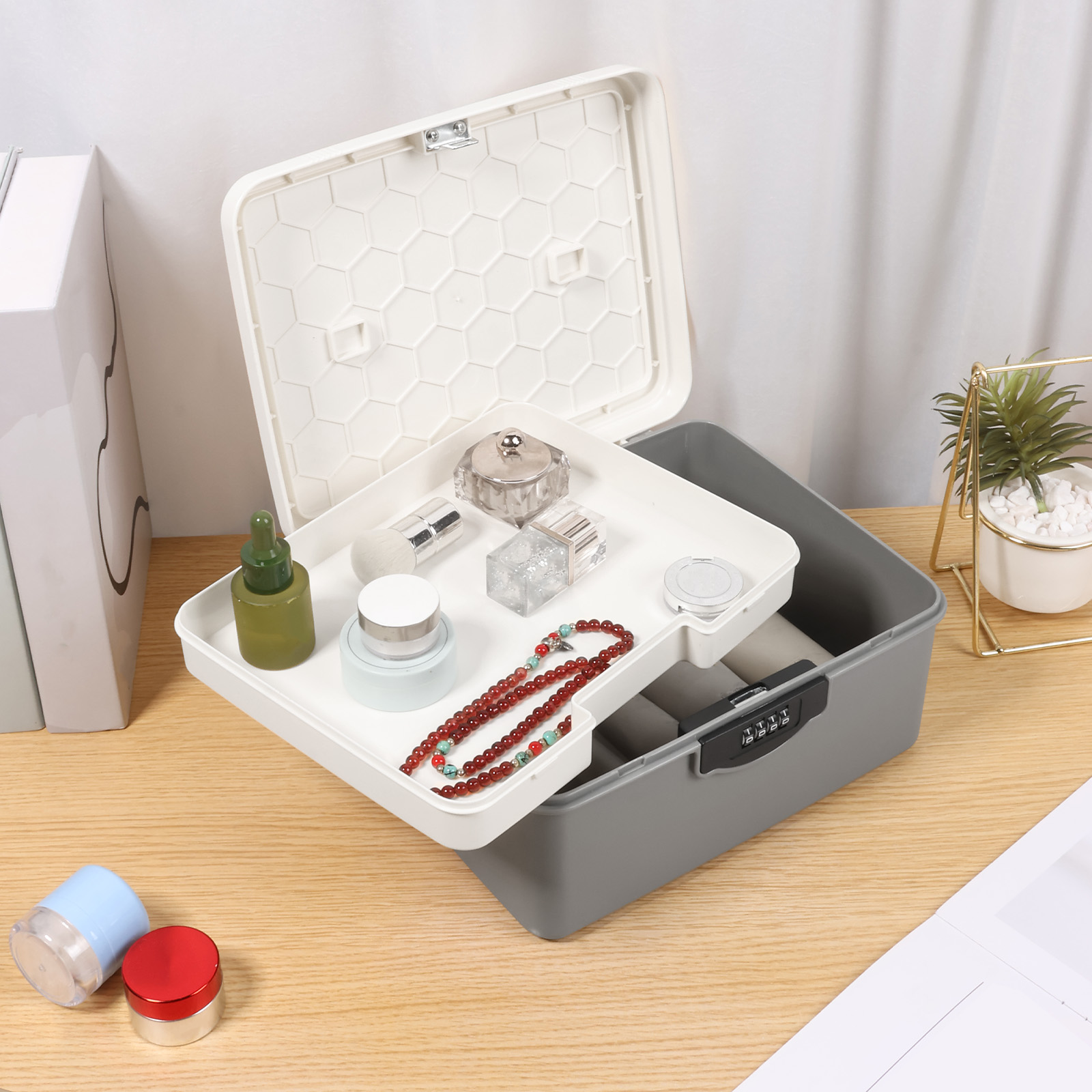 デジタルパスワードロック金庫ボックス薬ロックボックスポータブ - Medicine Cabinet Lock のレビューと価格