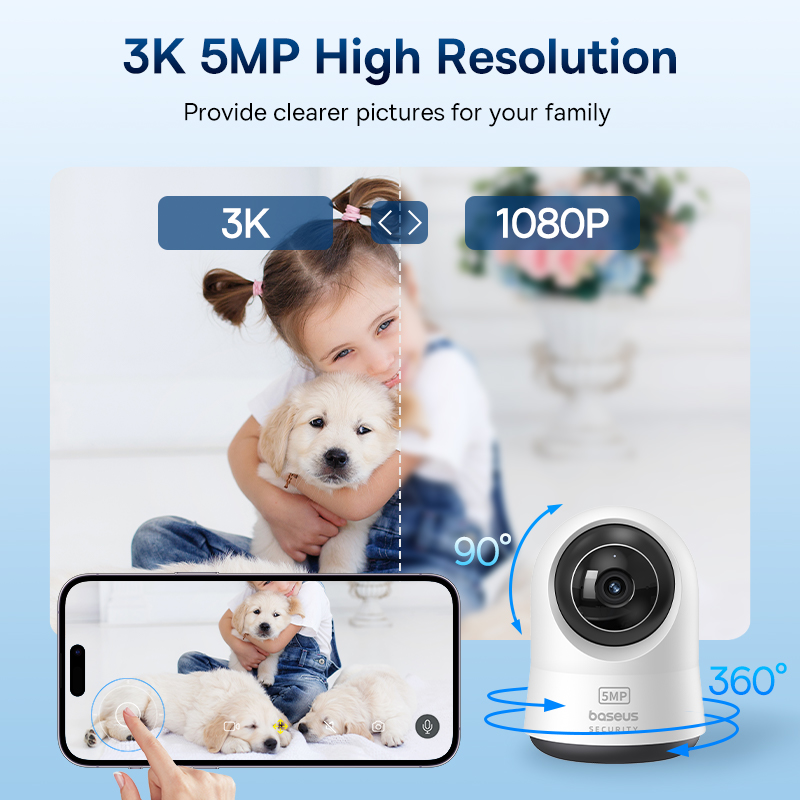 Baseus-屋内セキュリティ監視カメラ,3k,wifi,i - Eufy Camera E220 のレビューと価格