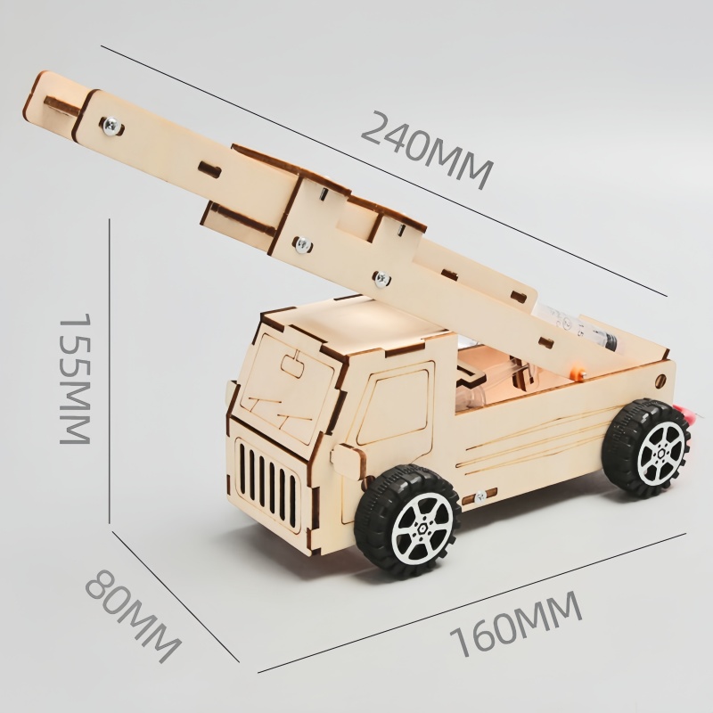 DIY木製はしご消防車モデルキット 子供向け - 教育用物理 - Fire Escape Ladder のレビューと価格