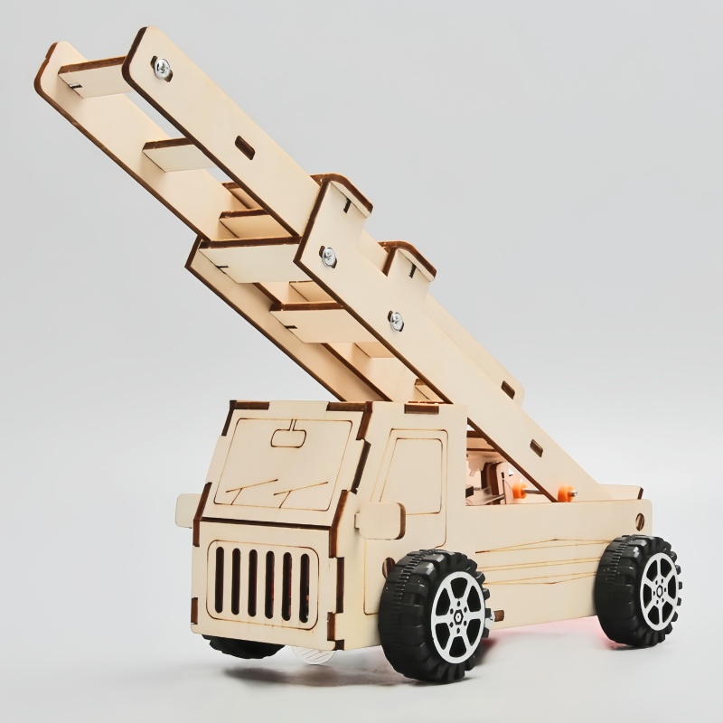 DIY木製はしご消防車モデルキット 子供向け - 教育用物理 - Fire Escape Ladder のレビューと価格