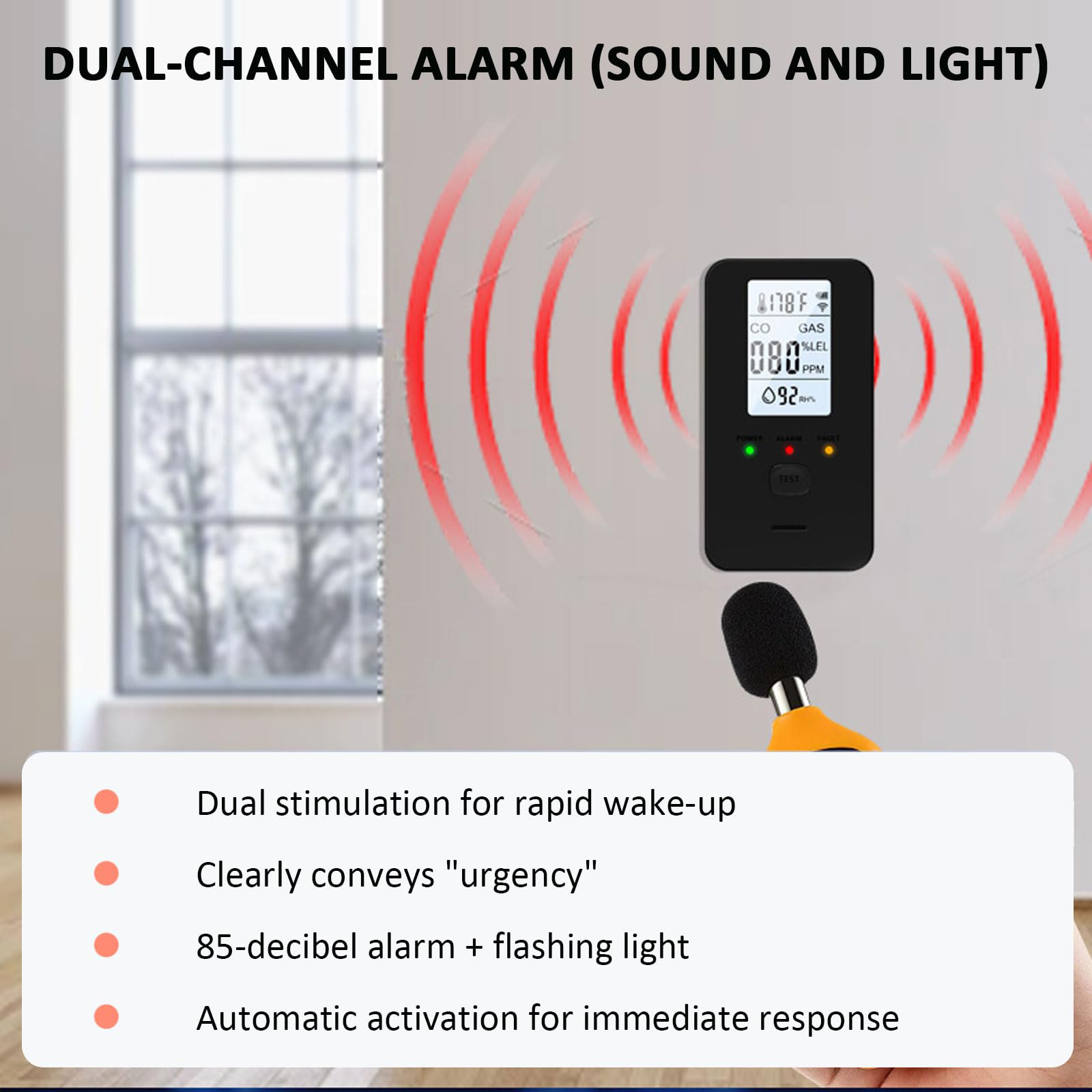 4-in-1 ガス＆一酸化炭素検知器 LEDカラーディスプレ - Co Detector Plug のレビューと価格