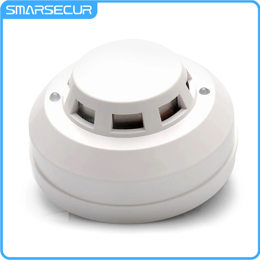 12V 電圧有線煙漏れ火災検知器警報センサー有線端子警報シス - Smoke Detector Interconnected のレビューと価格