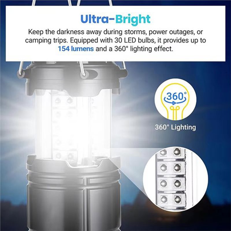 ABAE-4個セット ソーラーキャンプ用ランタン 電池式LE - Power Outage Light のレビューと価格