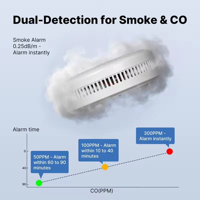 MOES Tuya ZigBee 煙・一酸化炭素検知器 2- - Co Detector Plug のレビューと価格