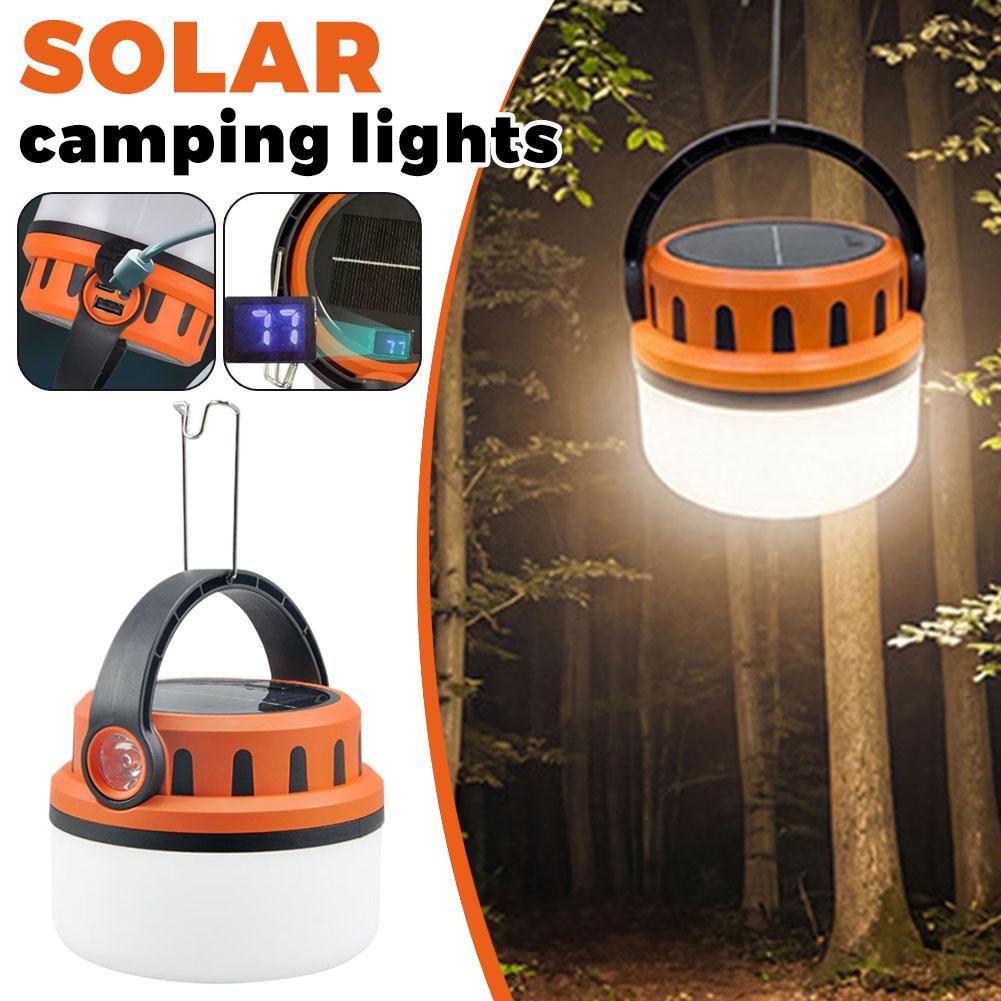 吊り下げフック付きソーラー充電式キャンプランタン、超長持ちL - Power Outage Light のレビューと価格